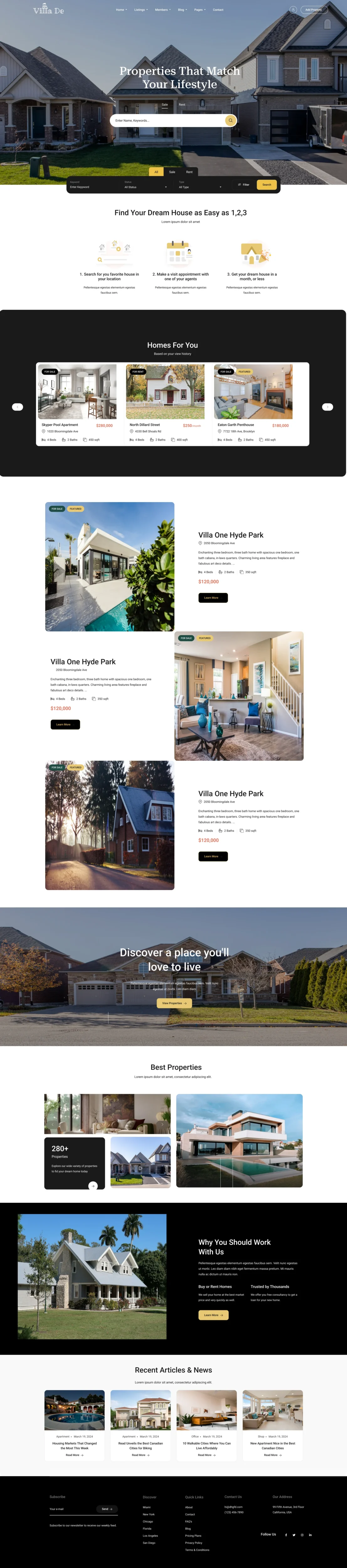 Modern Real Estate Website Design