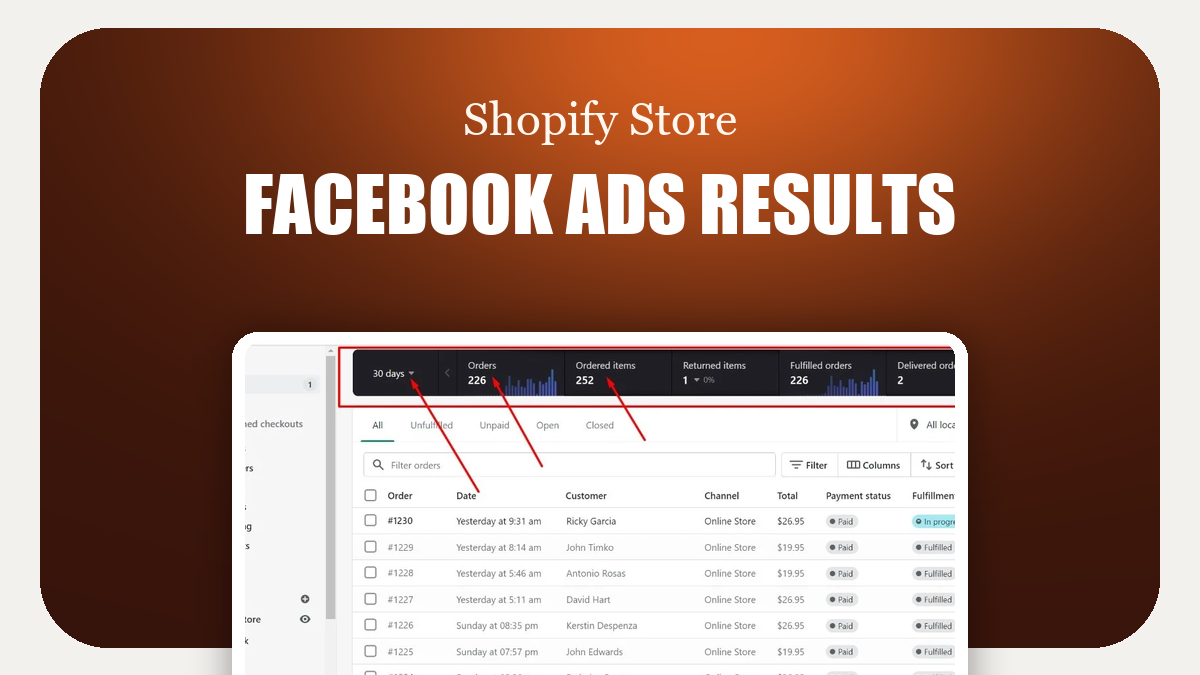Shopify ecommerce paid social sales growth